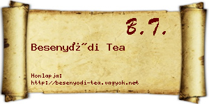 Besenyődi Tea névjegykártya